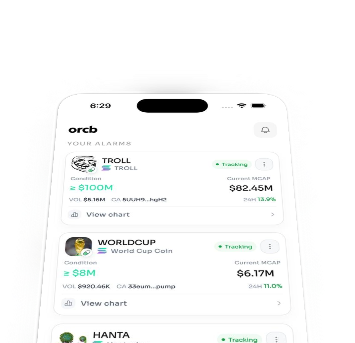 Orcb App Mockup